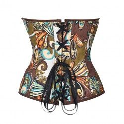 Corset marrón estampado