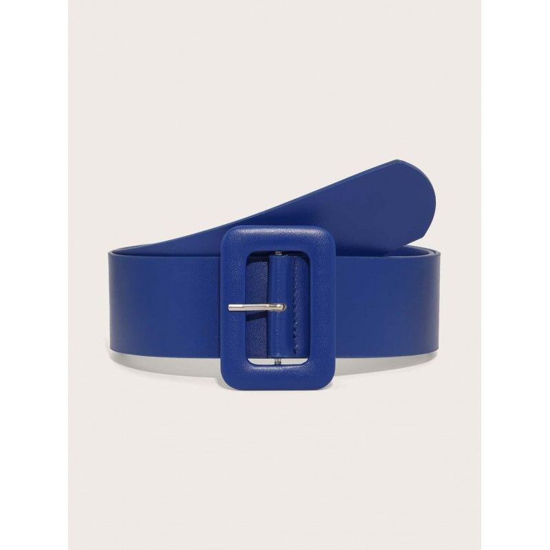 Cinturón vintage en cuerina azul
