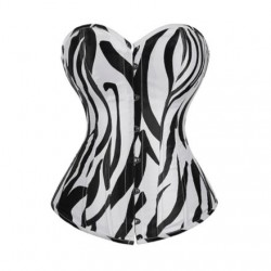 Corset blanco estampado