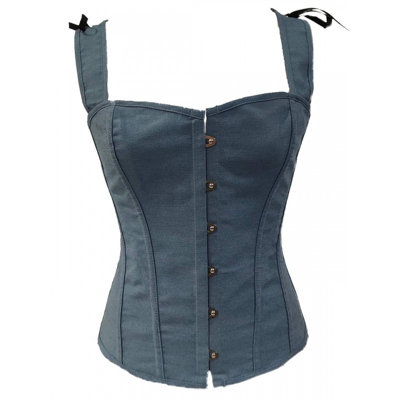 Corset denim azul con tirantes