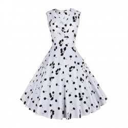 White dress with black...