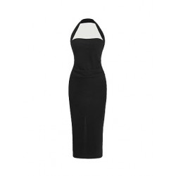 Vintage black halter neck...