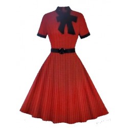 Vestido vintage burdeos y negro