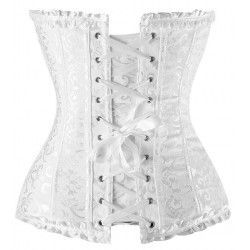 Corset damasquinado blanco
