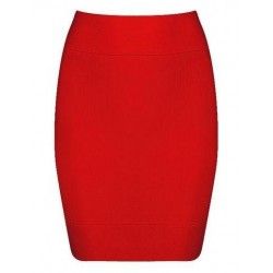 Falda bandage roja corta