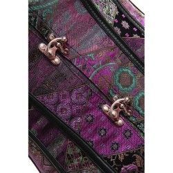Corset steampunk estampado con varillas de acero