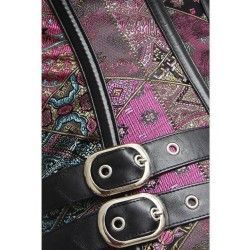 Corset steampunk estampado con varillas de acero