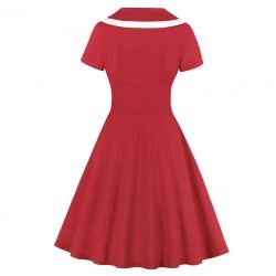 Vintage classic double-breasted midi dress