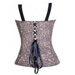 Corset combinado en color beige y negro