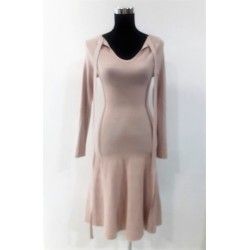 Vestido punto nude