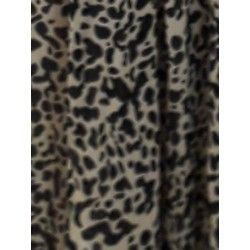 Vestido boho largo negro con estampado leopardo
